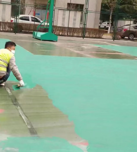 菏泽球场地面翻新